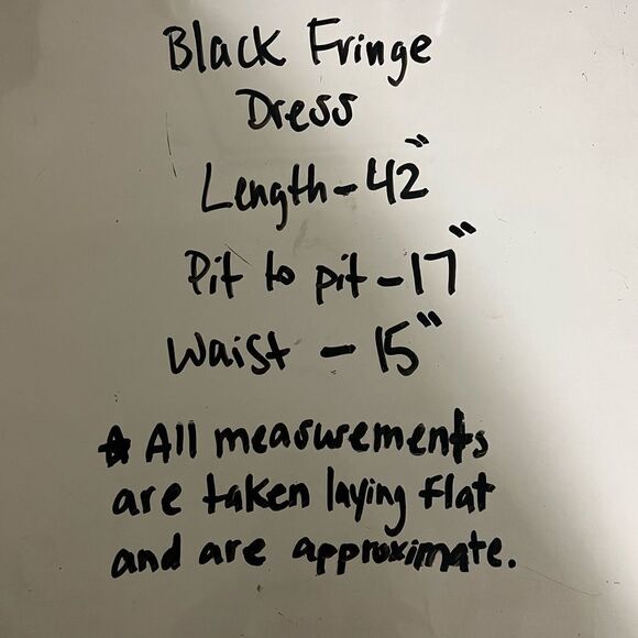 Free Generation Los Angeles Black Shaggy Fringe Dress Sleeveless Size S New - Picture 14 of 15